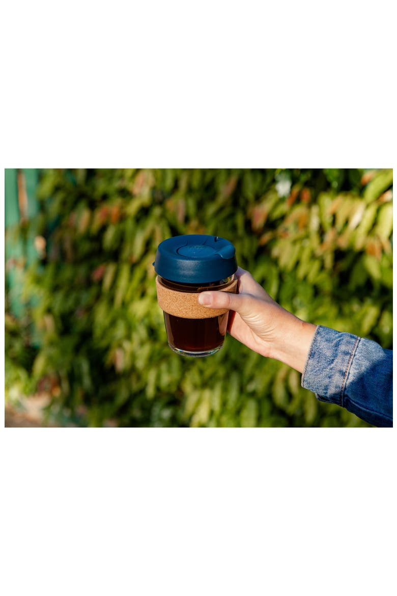 12-Ounce Brew Cork Coffee Glass, Alternate, color, SPRUCE