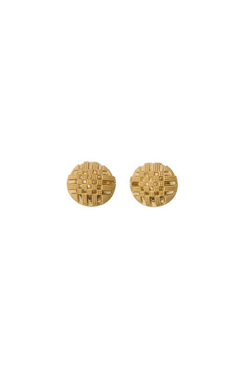 Check Granulation Sphere Earrings