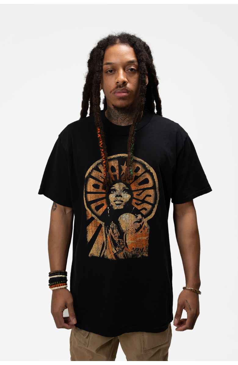 Cross Colours Diana Ross Sunshine T-Shirt, Main, color, Black