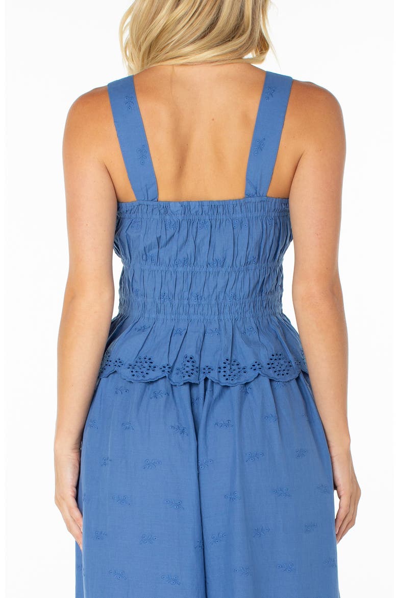 West Reef Eyelet Cotton Tank, Alternate, color, DUTCH BLUE