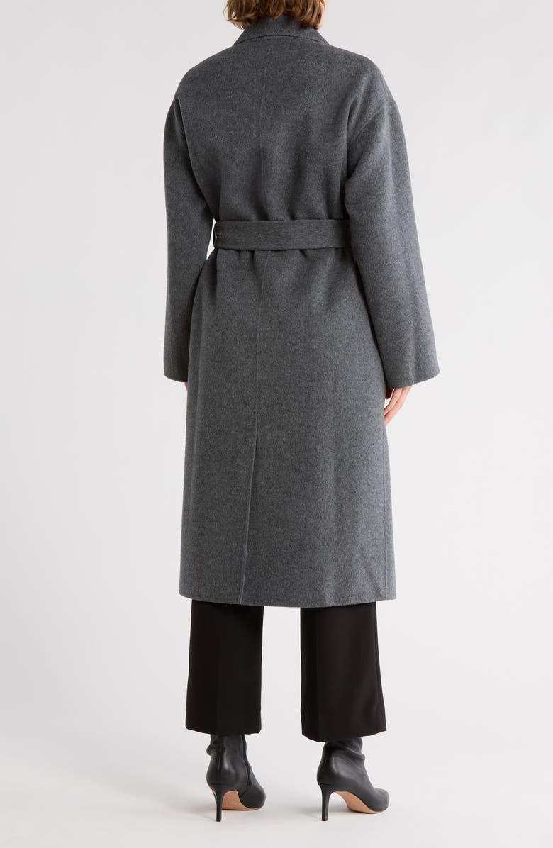 Theory Wool Blend Robe Coat, Alternate, color, Dark Grey Melange