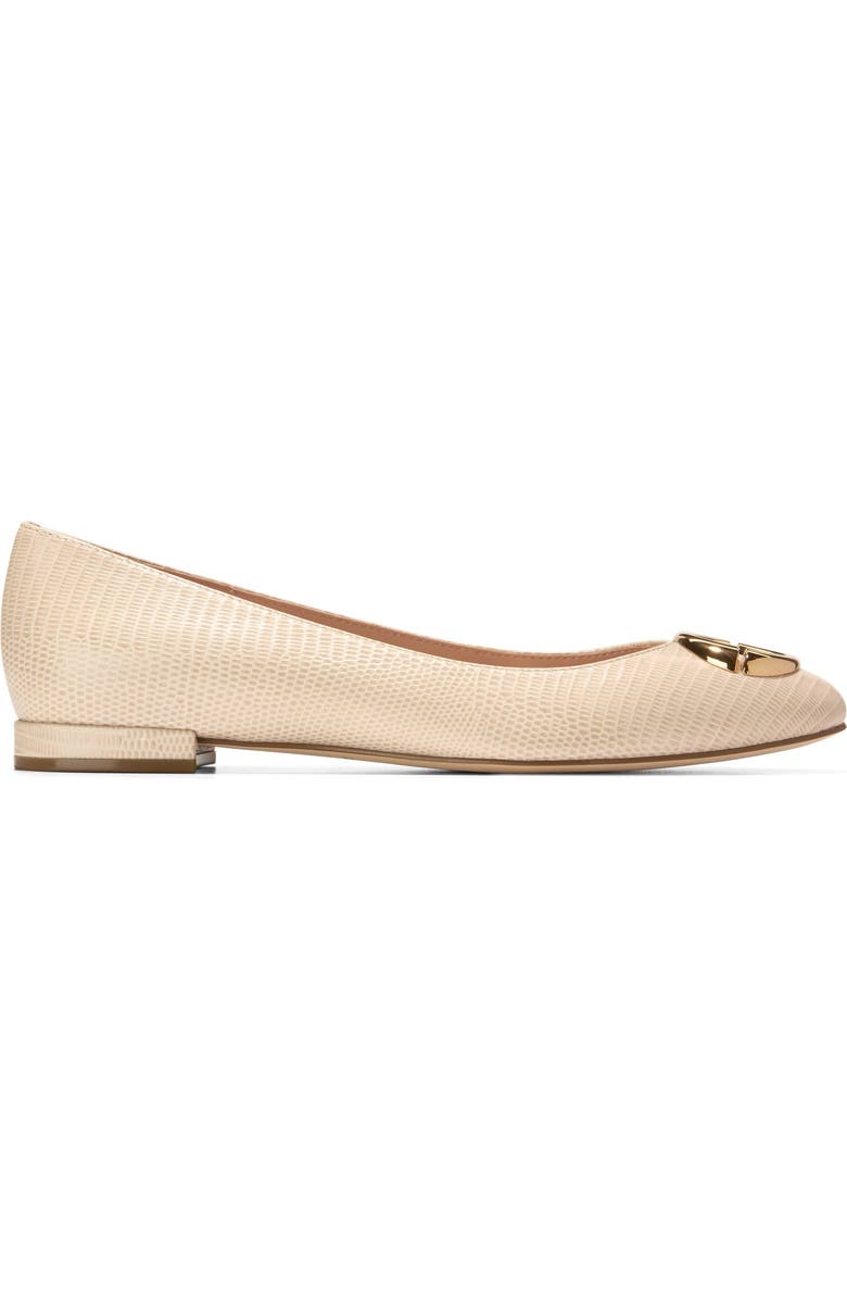 Cole Haan Skylar Ballet Flat, Alternate, color, Oat Lizard Prt Leather