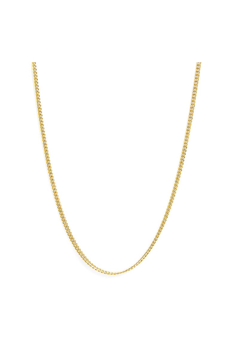 Haus of Brilliance Semi-Solid 14K Yellow Gold 4.5mm Miami Cuban Chain Necklace - Unisex Chain, Main, color, Yellow