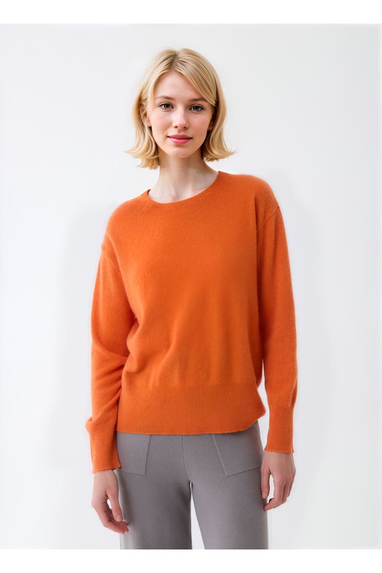 Cashmere Seamless Long Sleeve  Crewneck, Main, color, SANGUINE