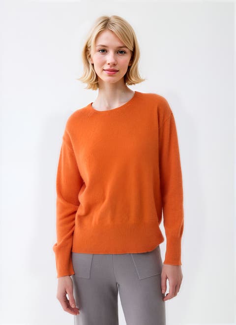 Cashmere Seamless Long Sleeve  Crewneck