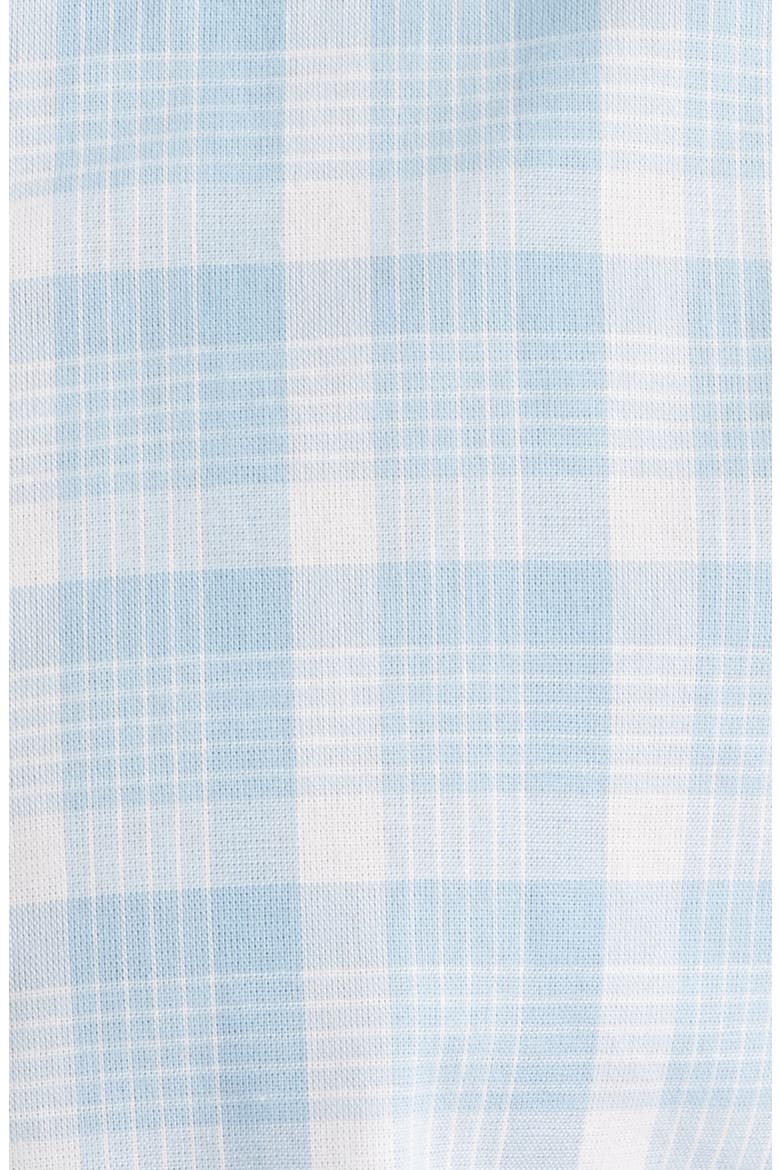 Trim Fit Plaid Check Cotton Dress Shirt, Alternate, color, LIGHT BLUE