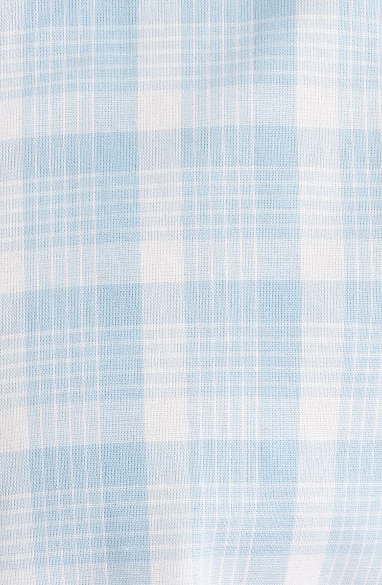 Lorenzo Uomo Trim Fit Plaid Check Cotton Dress Shirt, Alternate, color, Light Blue