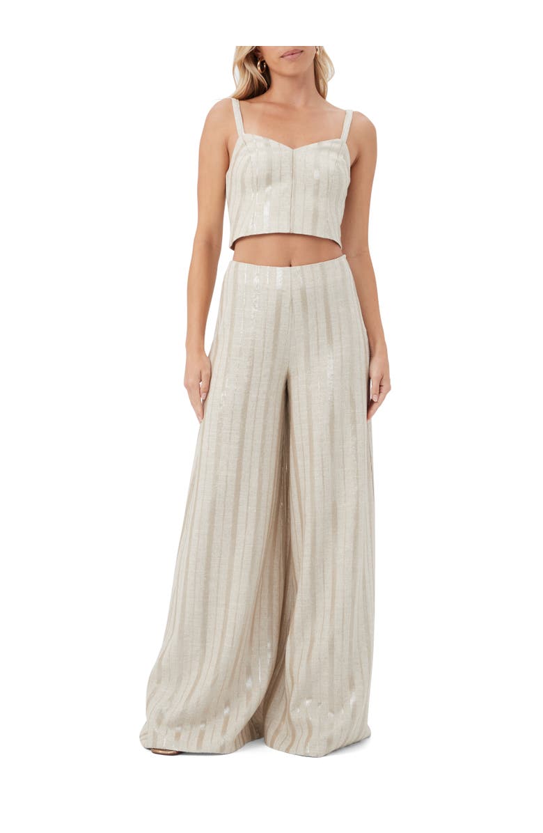 Trina Turk Sequin Striped Millau Crop Top, Alternate, color, 