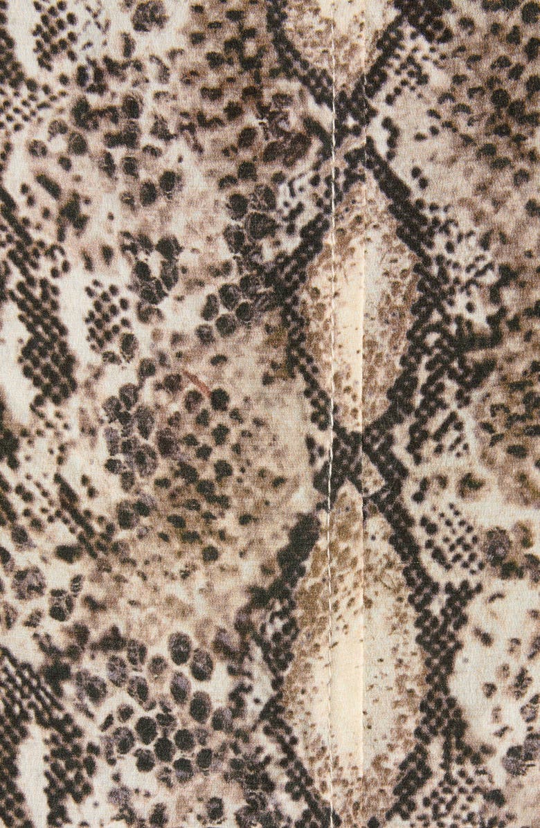 Isabel Marant Ilda Snakeskin Print Stretch Silk Button-Up Shirt Shirt, Alternate, color, 