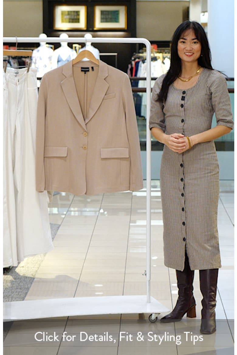 Chevron Stretch Cotton Blend Jersey Jacket video