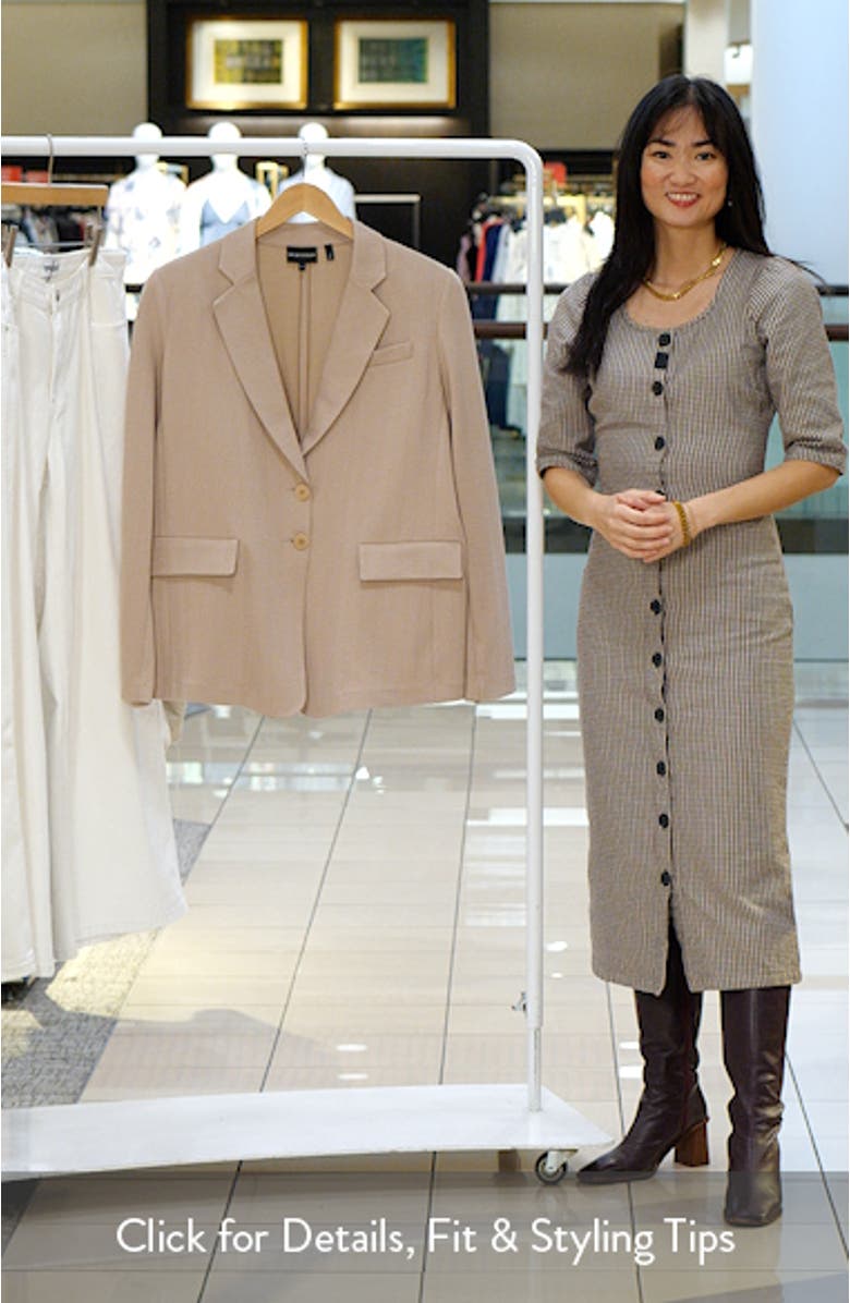 Chevron Stretch Cotton Blend Jersey Jacket, sales video thumbnail