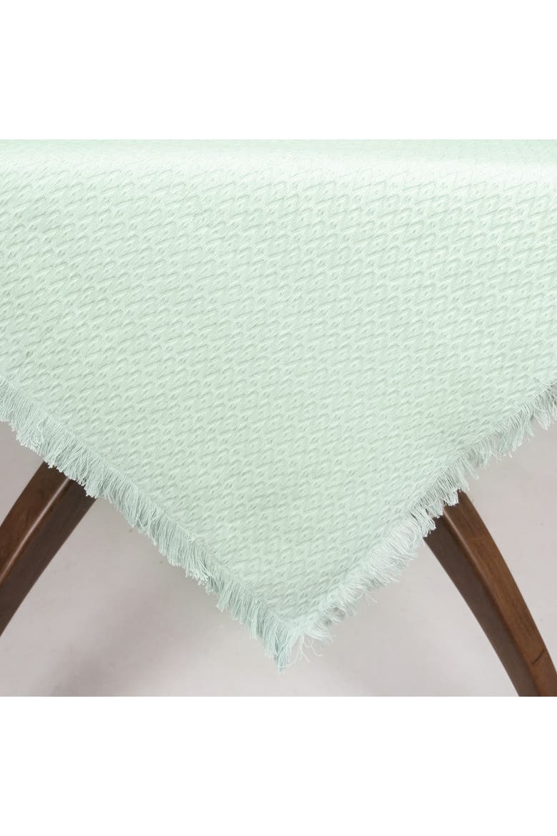 Nora Sea Glass Table Topper 54" x 54", Main, color, Green