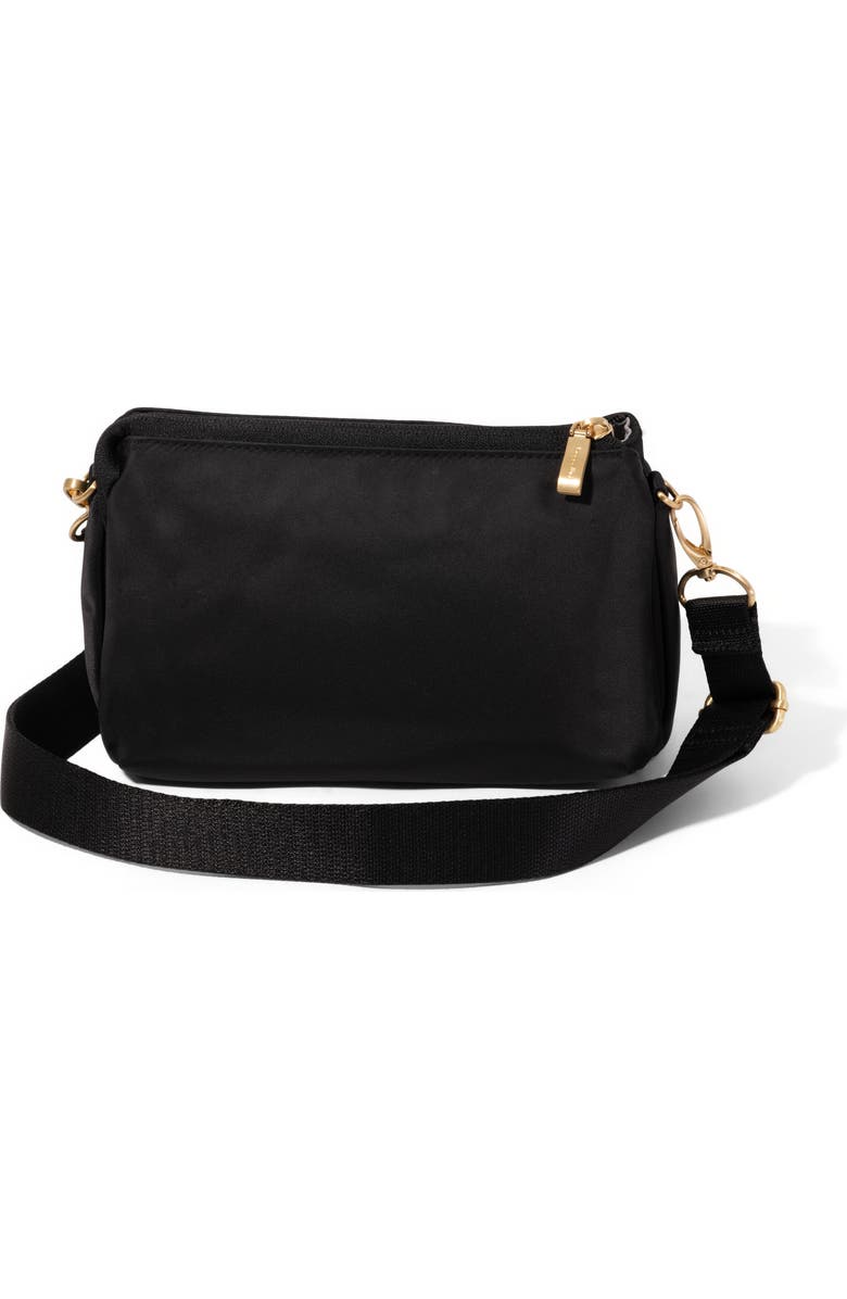 BAGGALLINI Perry Woven Crossbody, Alternate, color, Black Woven Twill