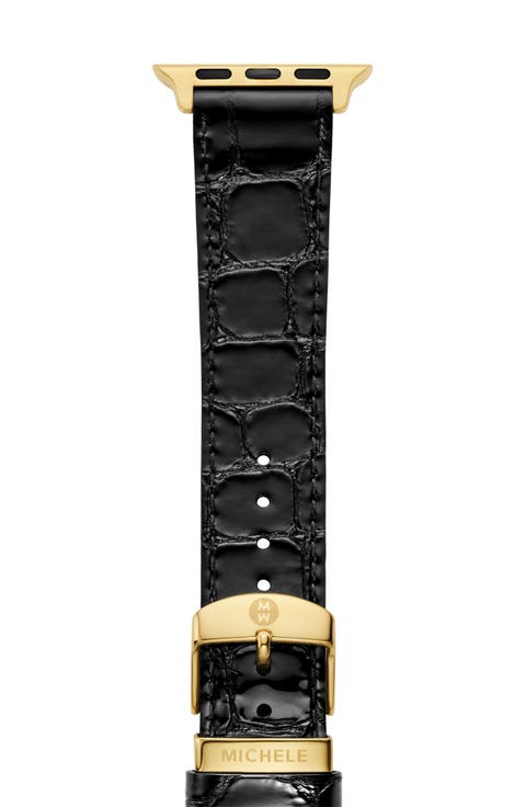 Croc Embossed Leather 20mm Apple Watch® Watchband (Nordstrom Exclusive)