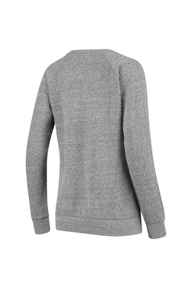 Women's Pressbox Heathered Gray Washington State Cougars Edith Vintage Knobi Pullover Sweatshirt, Alternate, color, Heather Gray