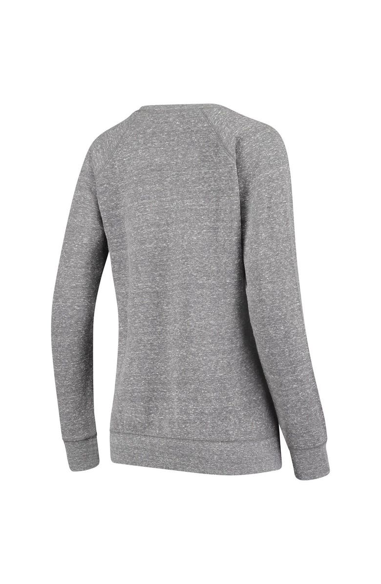 PRESSBOX Women's Pressbox Heathered Gray Washington State Cougars Edith Vintage Knobi Pullover Sweatshirt, Alternate, color,