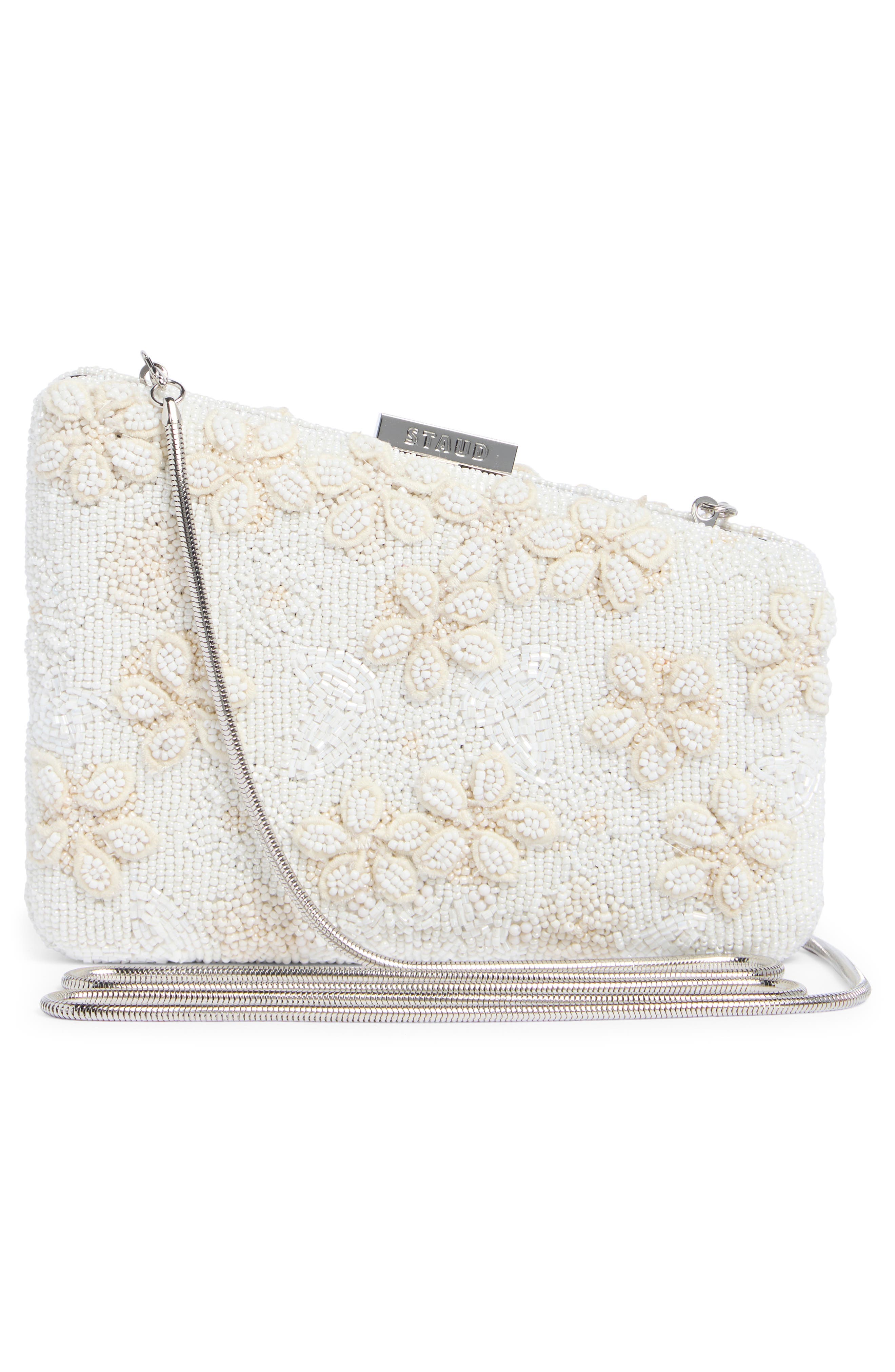 STAUD Carmella Beaded Clutch, Alternate, color, Garden Party