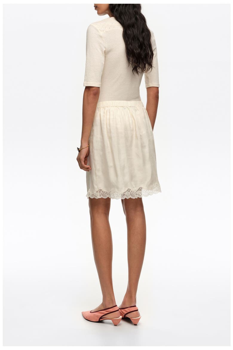 Lace Mini Skirt, Alternate, color, IVORY