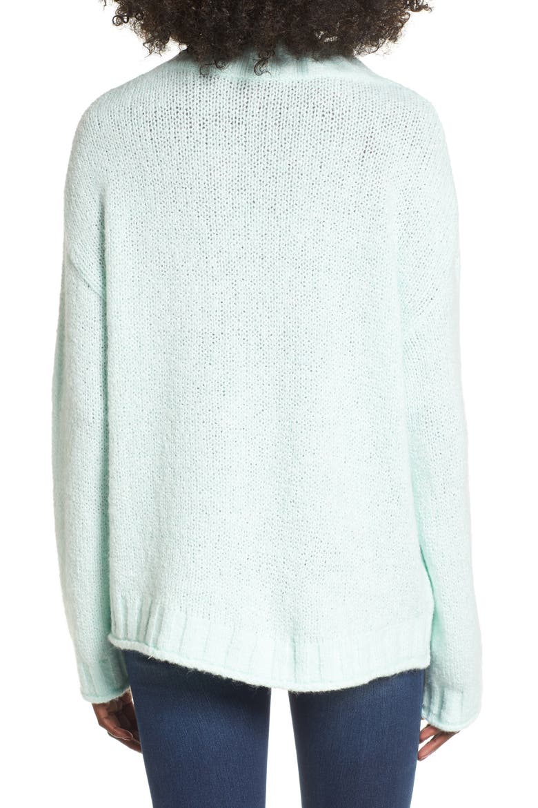 Cozy Mock Neck Sweater, Alternate, color, GREEN LILY