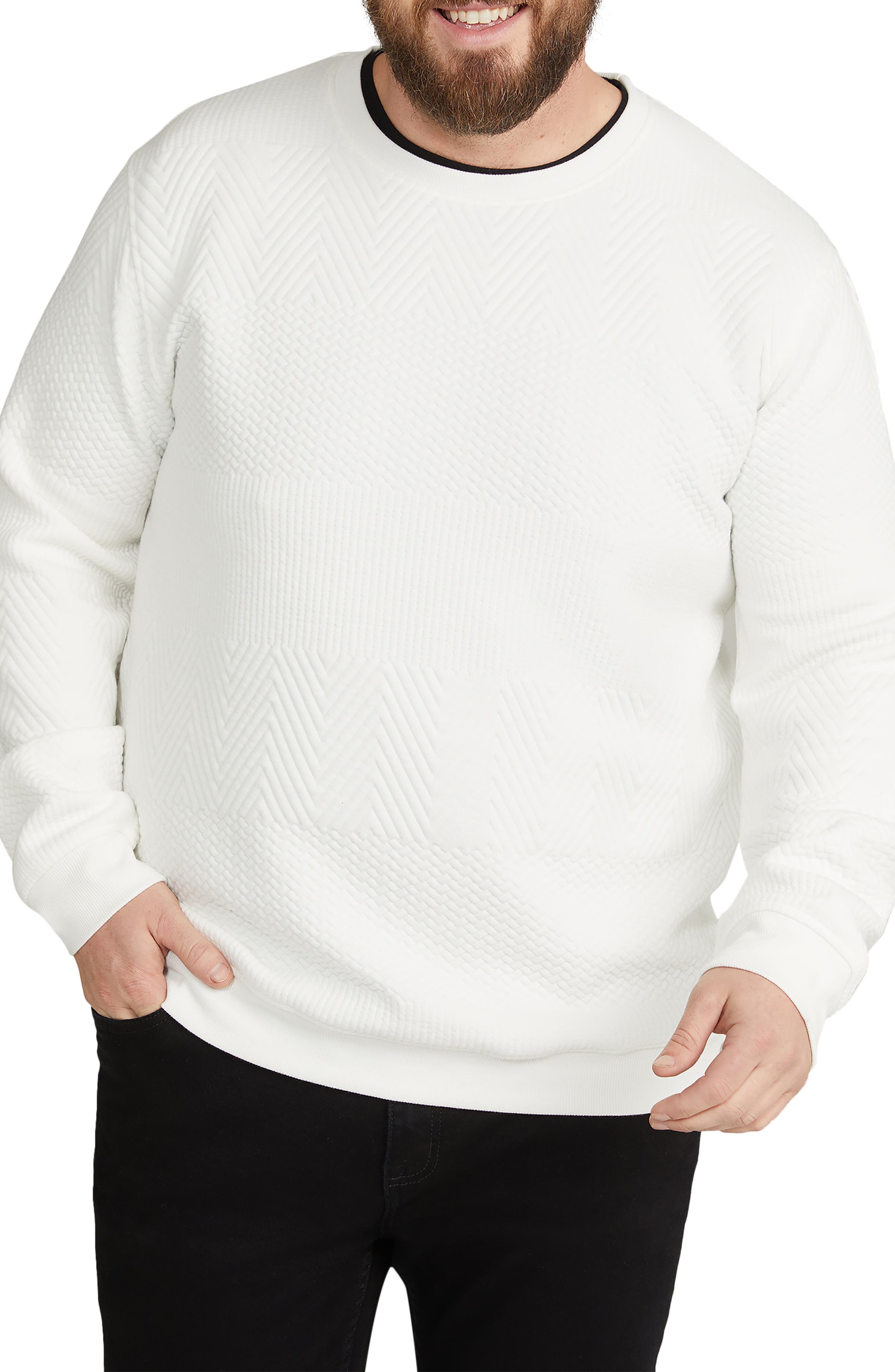 Johnny Bigg Bradley Texture Sweater in Ivory 