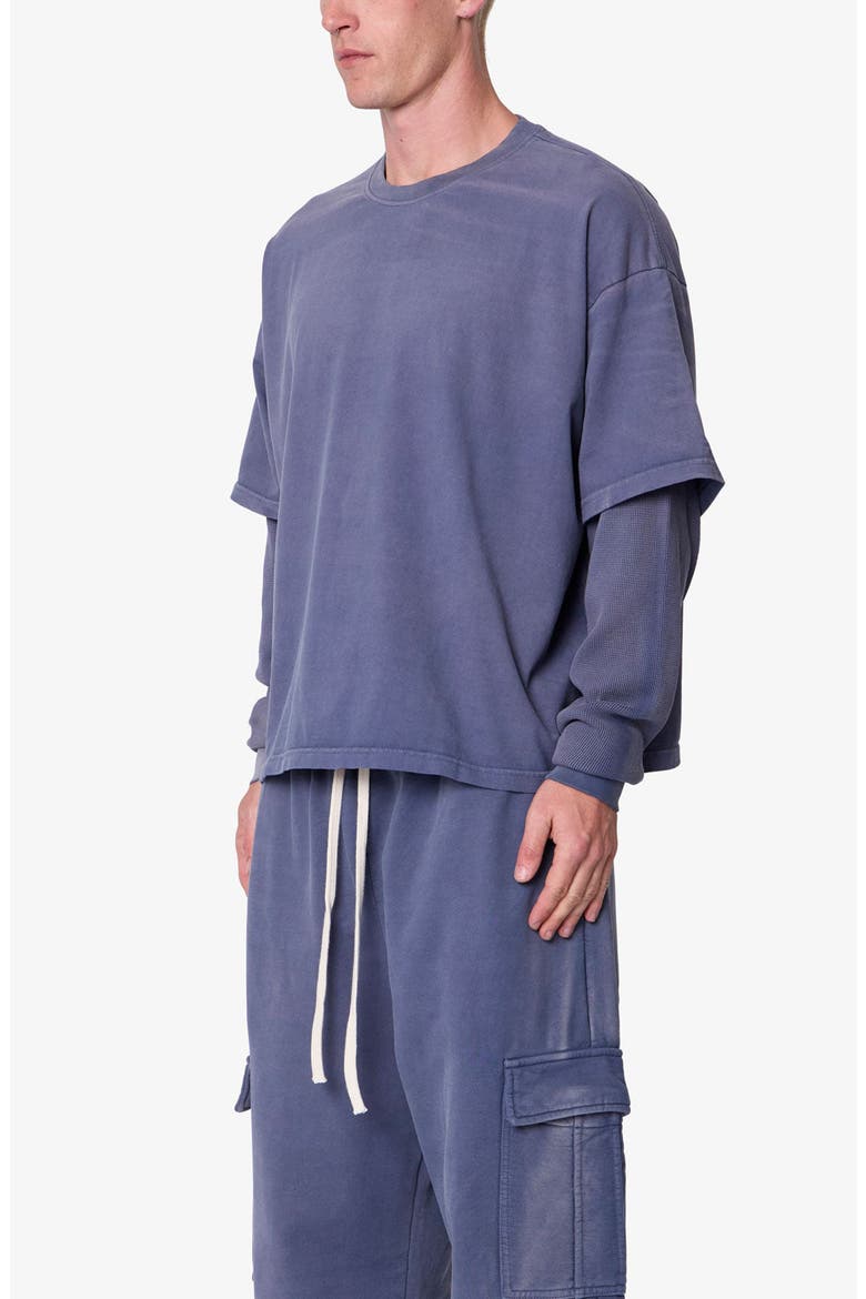 Layered Thermal Long Sleeve T-Shirt, Alternate, color, WASHED NAVY