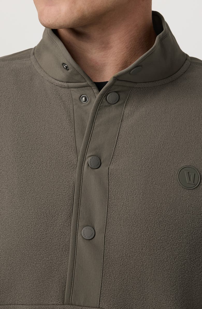 Vuori Half Snap Water Repellent Fleece Pullover, Alternate, color, Root