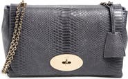 Mulberry Medium Lily Snakeskin Embossed Leather Shoulder Bag