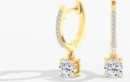 Everlee Round Droplet Hoop Lab Diamond in 14K Gold