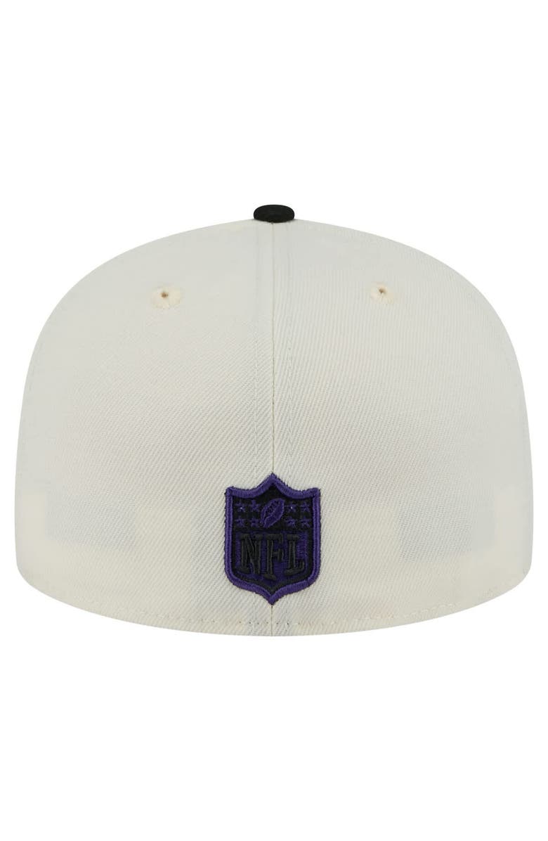New Era Men's New Era White/Black Baltimore Ravens Main 59FIFTY Fitted Hat, Alternate, color,