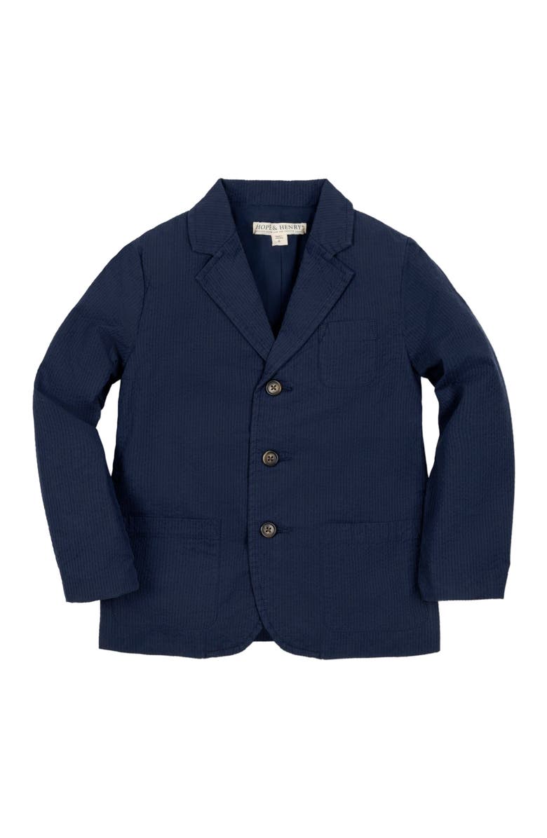 Hope & Henry Boys' Organic Seersucker Suit Jacket, Toddler, Main, color,