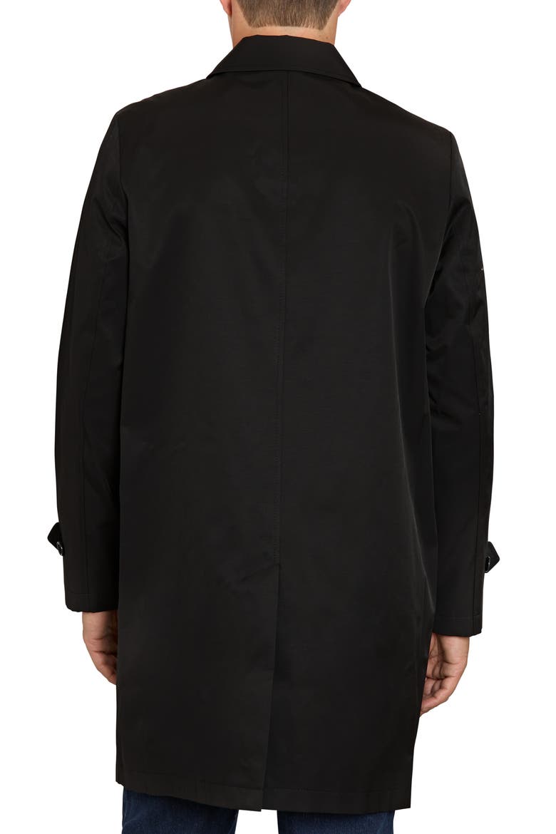 One-Button Water Resistant Duster Jacket, Alternate, color, BLACK