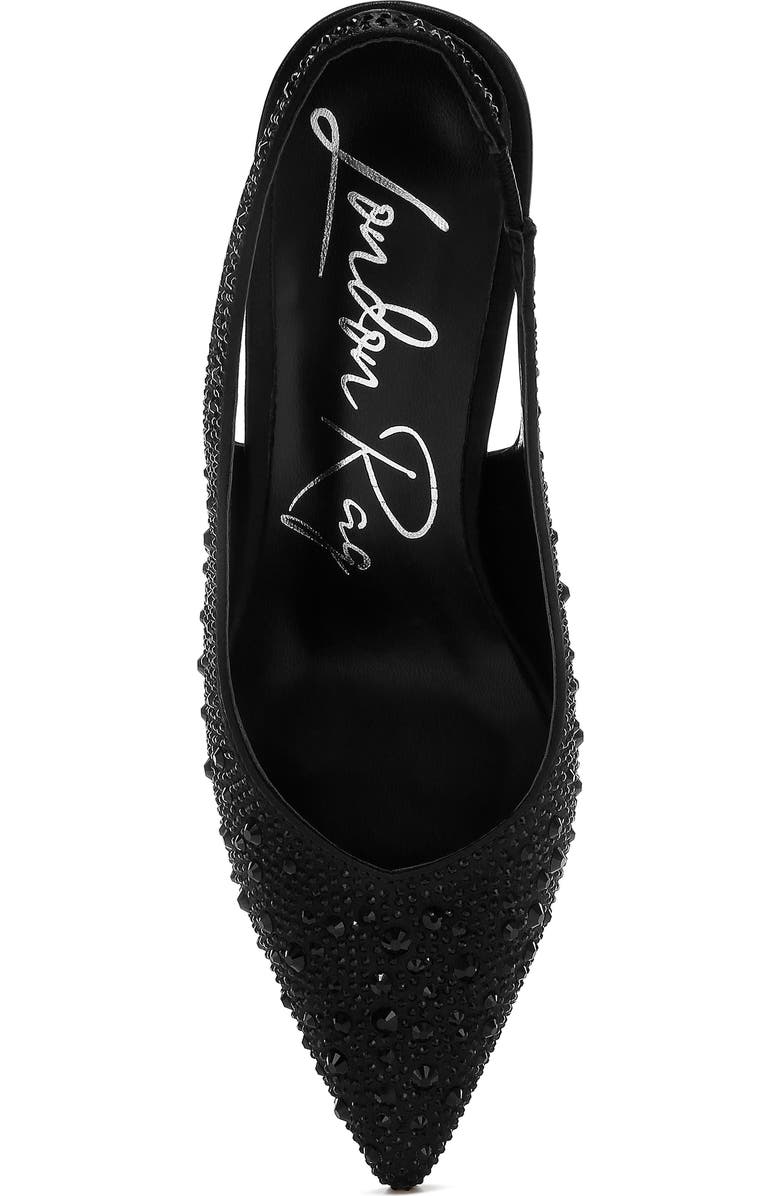 LONDON RAG Ararki Crystal Slingback Pump, Alternate, color, Black