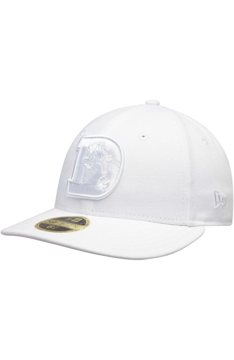 New Era Men's New Era Denver Broncos White on White Low Profile 59FIFTY Fitted Hat, Main, color, 
