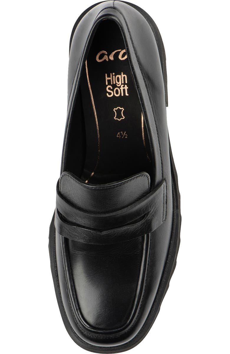 ara Prism Platform Penny Loafer, Alternate, color, Black