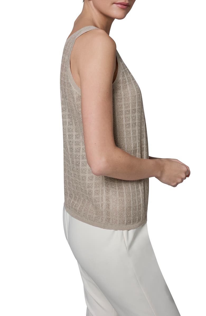 Donna Karan New York Grid Patter Sweater Tank, Alternate, color,
