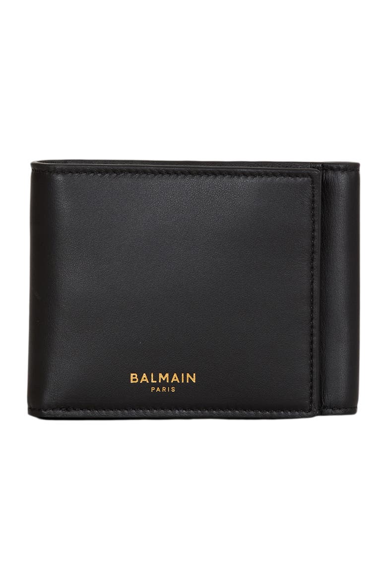 Smooth Leather Trifold Wallet, Main, color, black