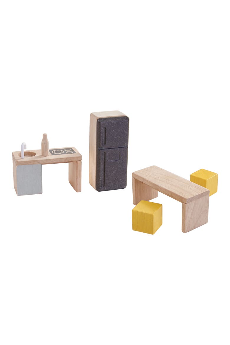 Plan Toys Slide N Go Dollhouse, Alternate, color, BROWN