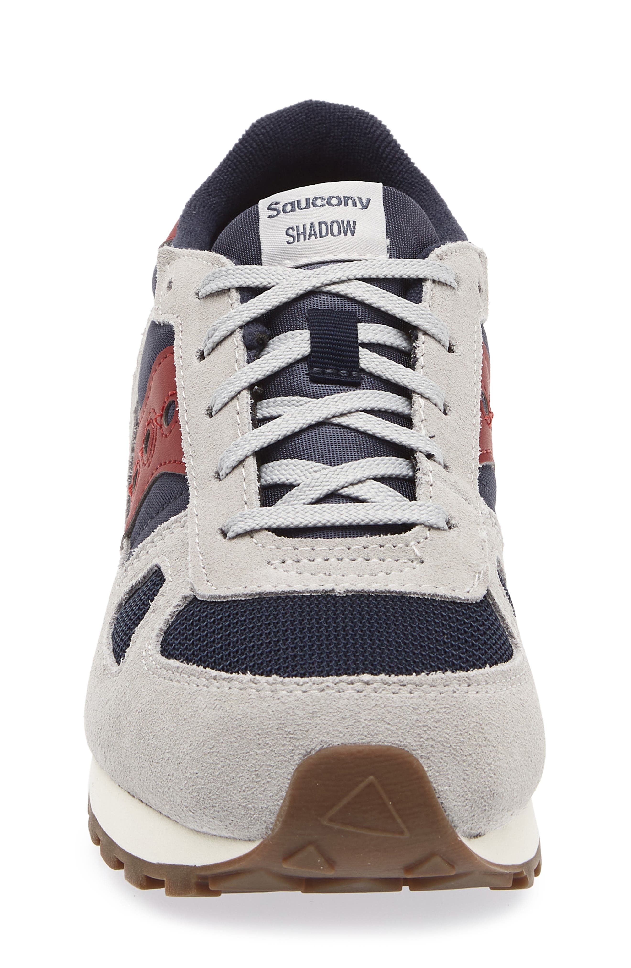Saucony Kids' Shadow Original Sneaker, Alternate, color, Grey/ Navy/ Red