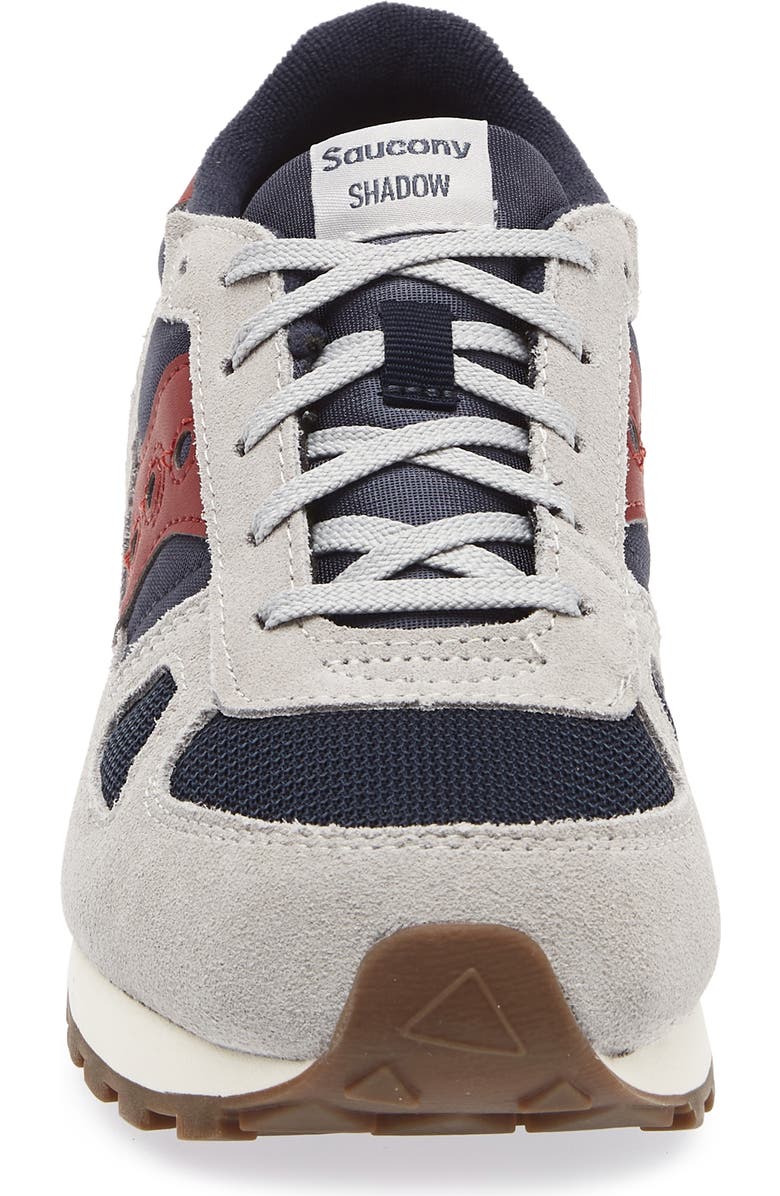 Saucony Kids' Shadow Original Sneaker, Alternate, color, Grey/ Navy/ Red