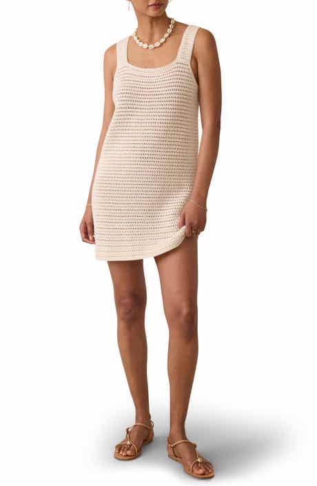 Faherty Seacoast Open Stitch Cotton Minidress