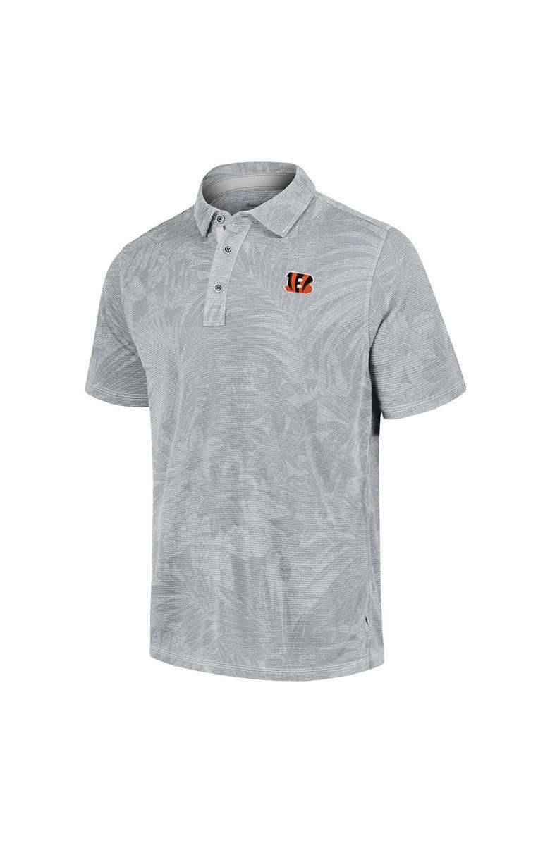 Tommy Bahama Men's Tommy Bahama Gray Cincinnati Bengals Sport Santiago Paradise Polo, Alternate, color, Gray
