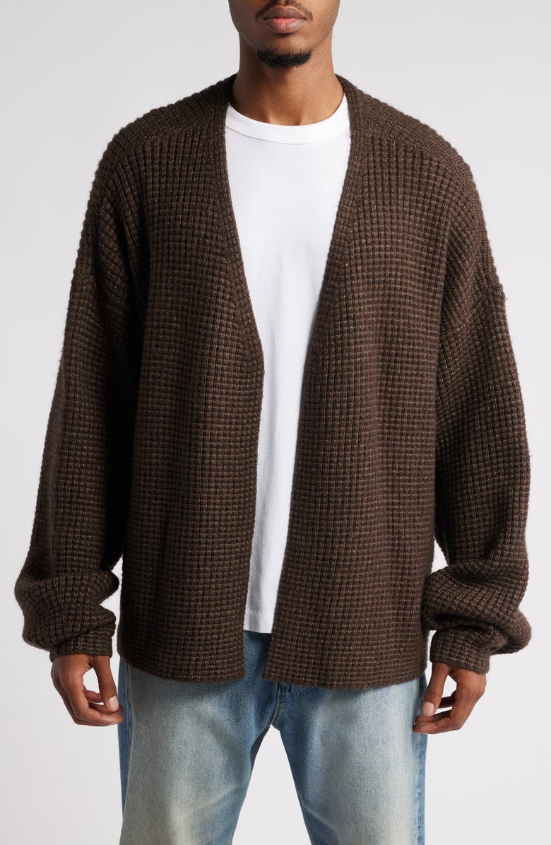 Fear of God Essentials Heavyweight Waffle Cardigan | Nordstrom