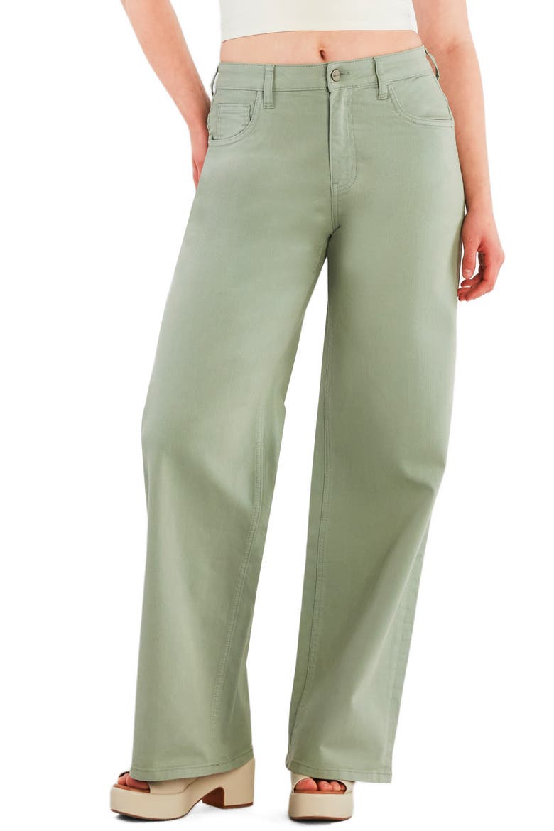 Mid Rise Relaxed Straight Leg Jeans, Main, color, SAGE