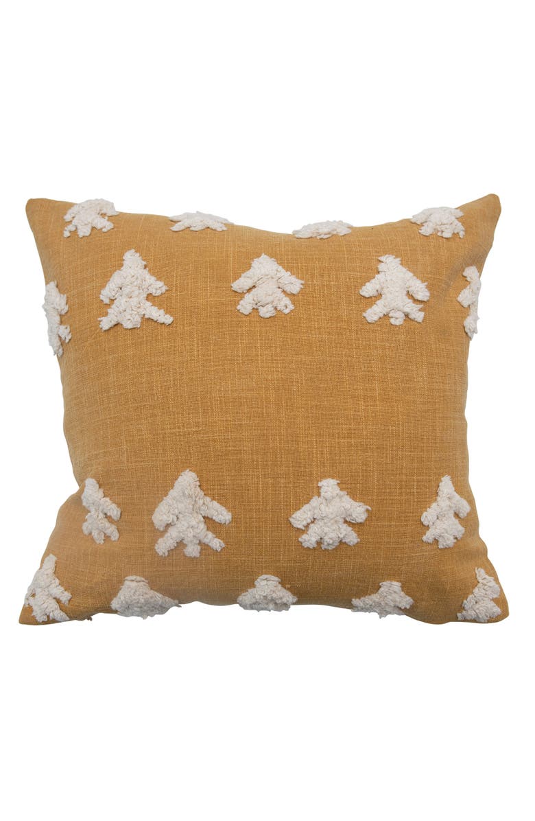 Storied Home Stonewashed Cotton Pillow, Cover Only, Main, color, Yellow