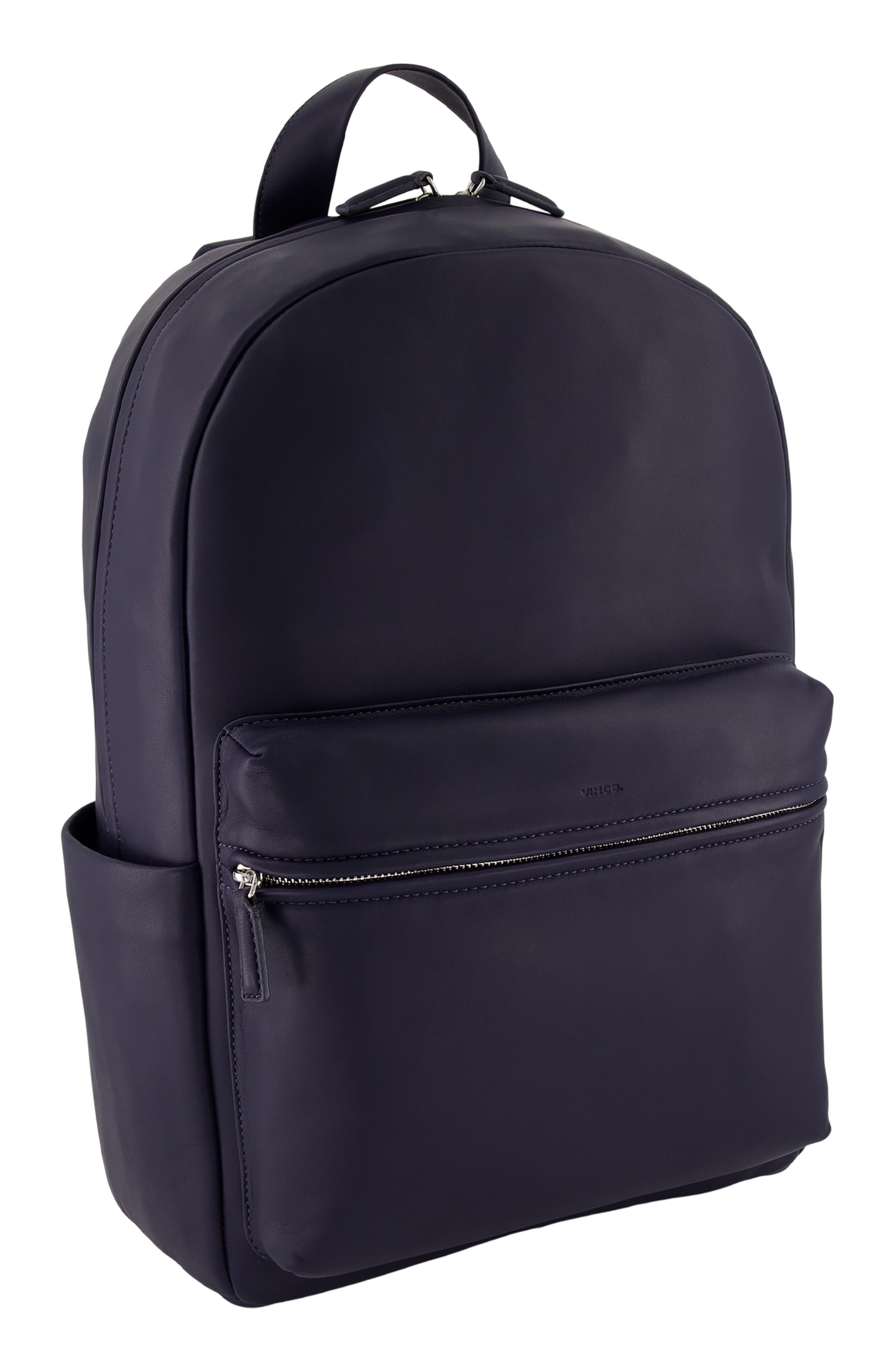 Vince Cavalor Leather Backpack, Alternate, color, Night Blue
