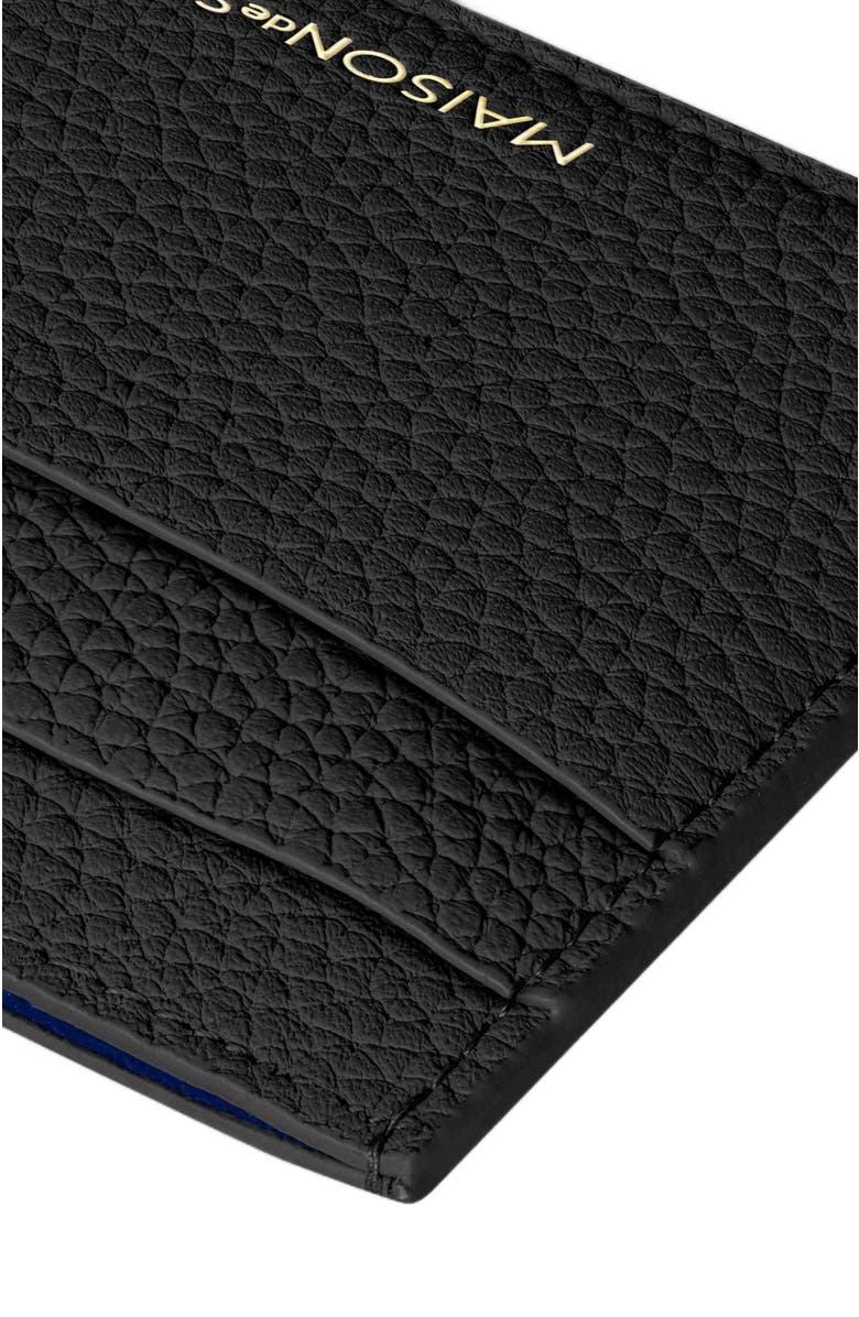 MAISON de SABRÉ Leather Card Holder, Alternate, color, Black Caviar