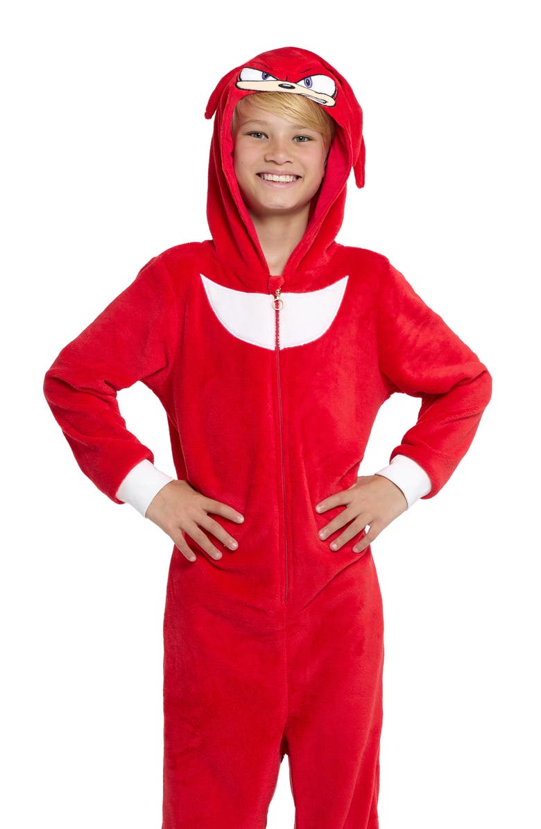 OppoSuits Kids' Sonic the Hedgehog<sup>®</sup> One-Piece Hooded Jumpsuit, Alternate, color, Red
