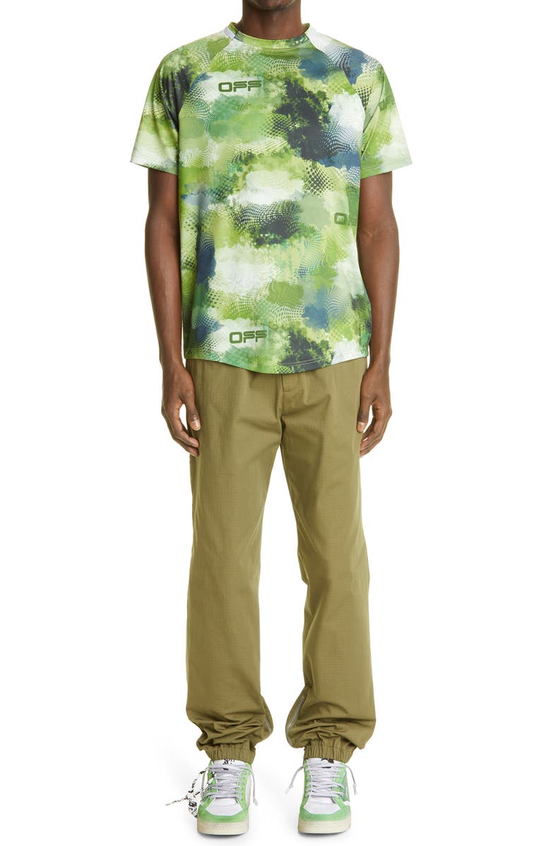 Off-White Active Mesh Logo Graphic Tee, Alternate, color, 