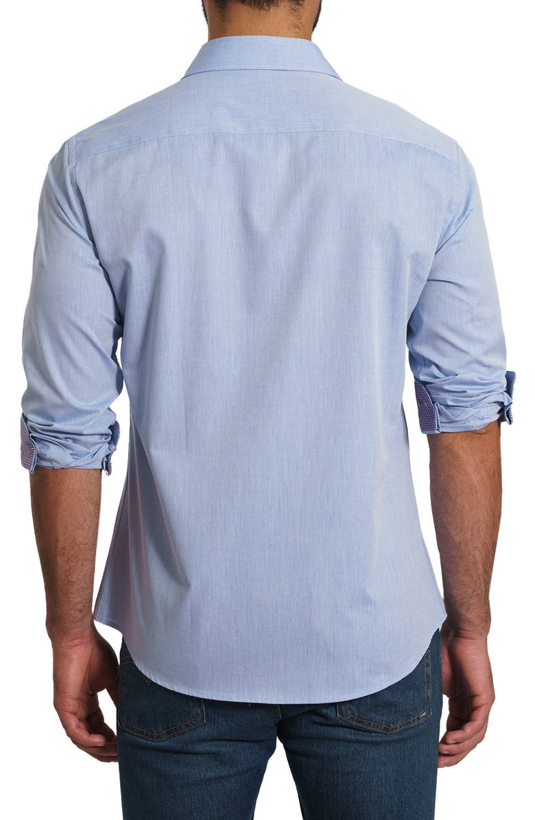 Jared Lang Chambray Long Sleeve Button-Up Shirt, Alternate, color, Blue