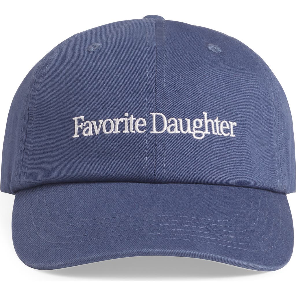 Favorite Daughter Classic Logo Cotton Twill Baseball Cap in Navy at Nordstrom